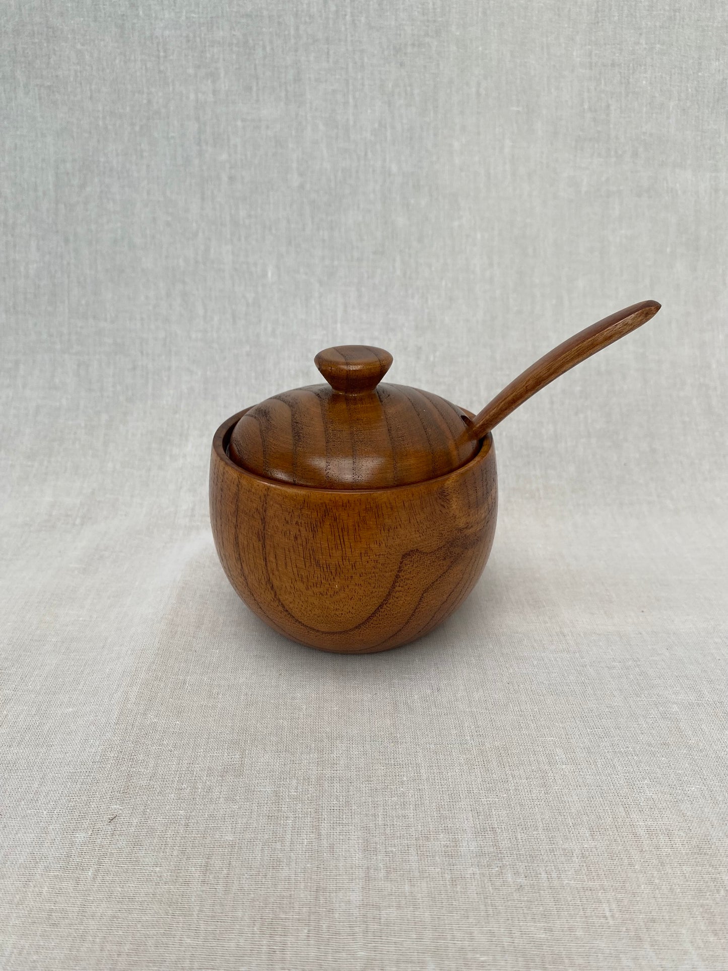 Wooden Pot With Spoon