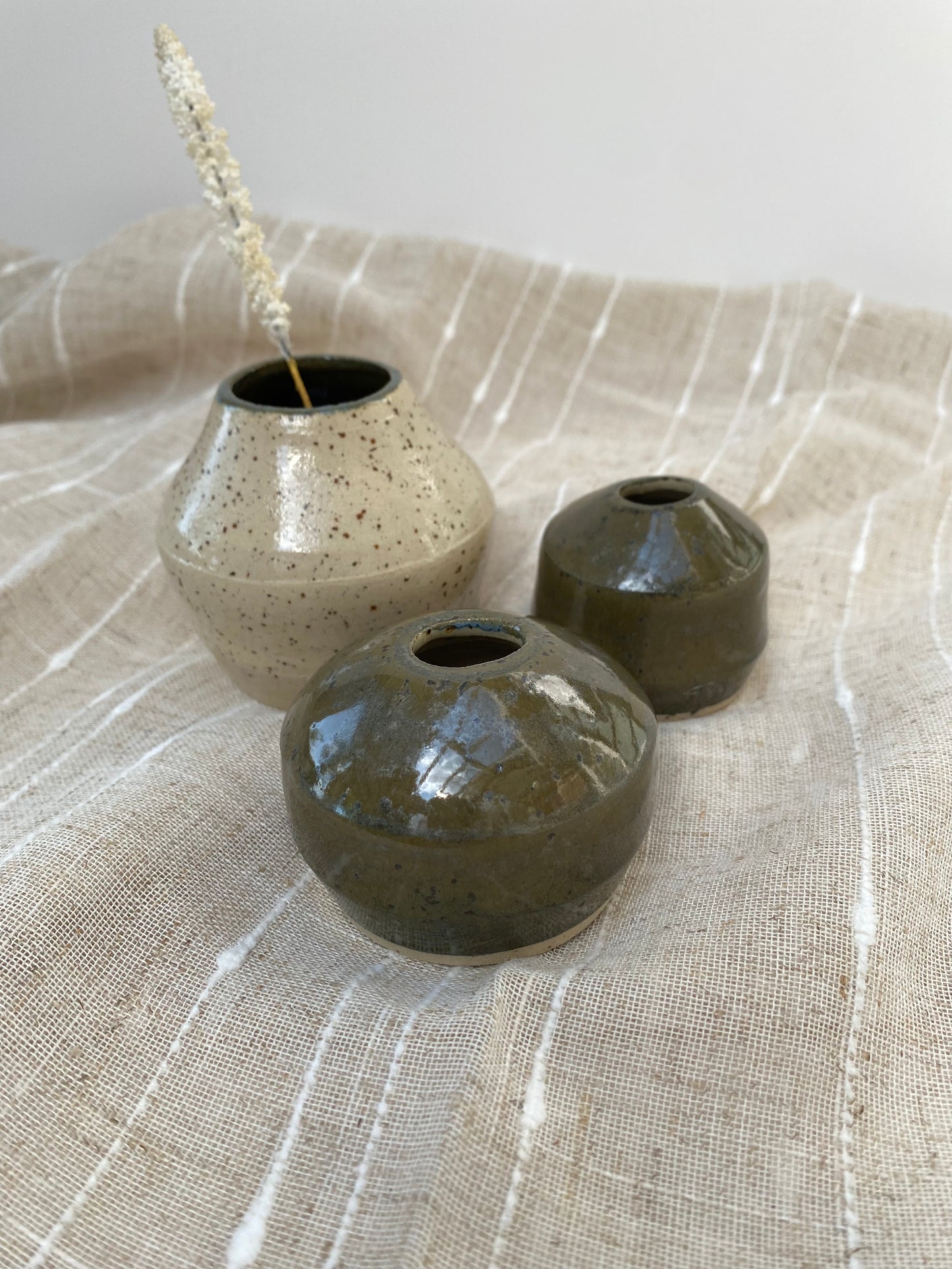 Small Bud Vase Dark Green