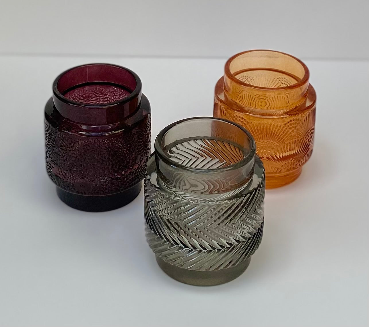 Patterned Glass Tea Light Holder