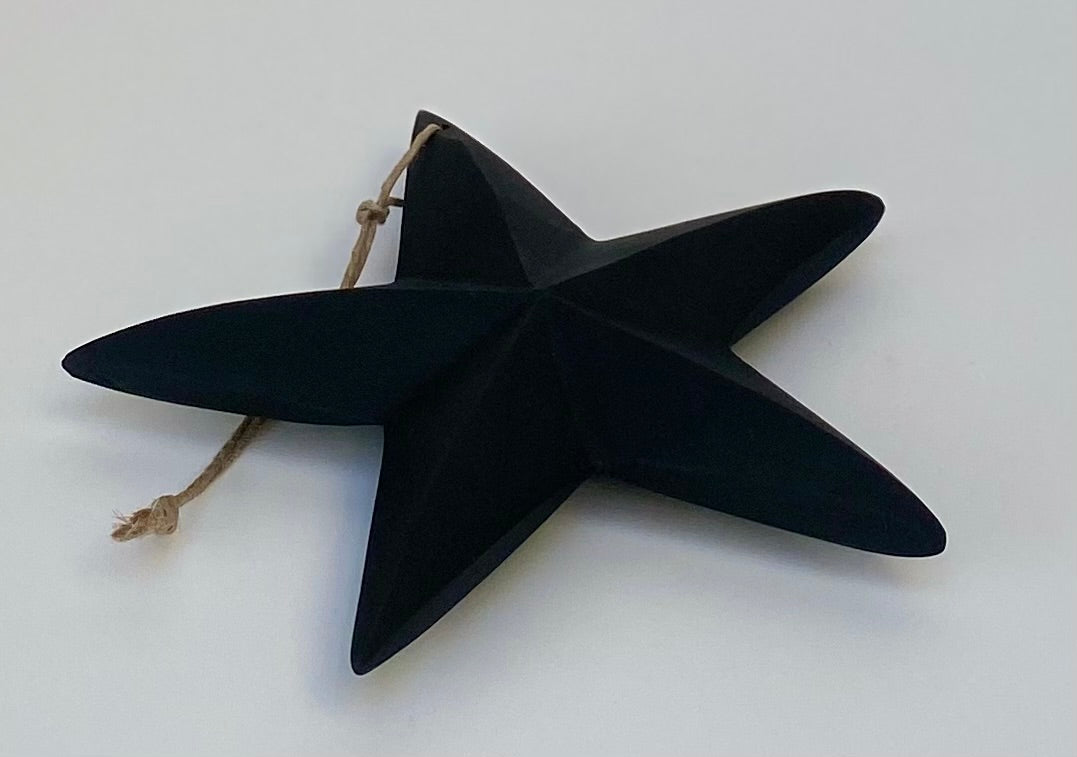 Black Wooden Star Decoration