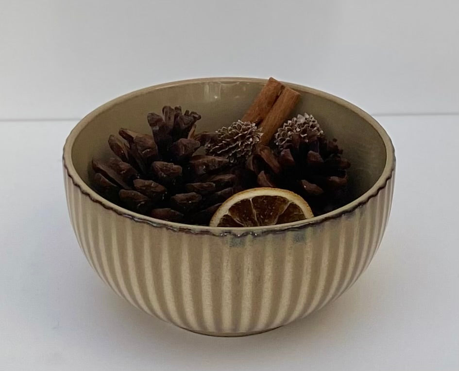 Glazed Striped Bowls