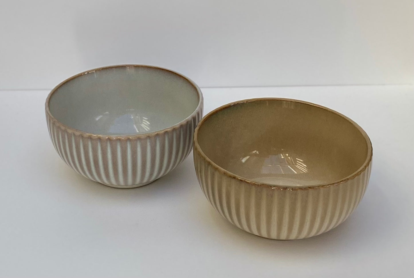 Glazed Striped Bowls