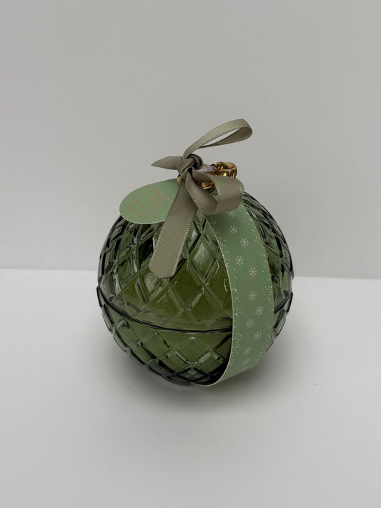 Bauble Candle Pot Cinnamon Spice Green