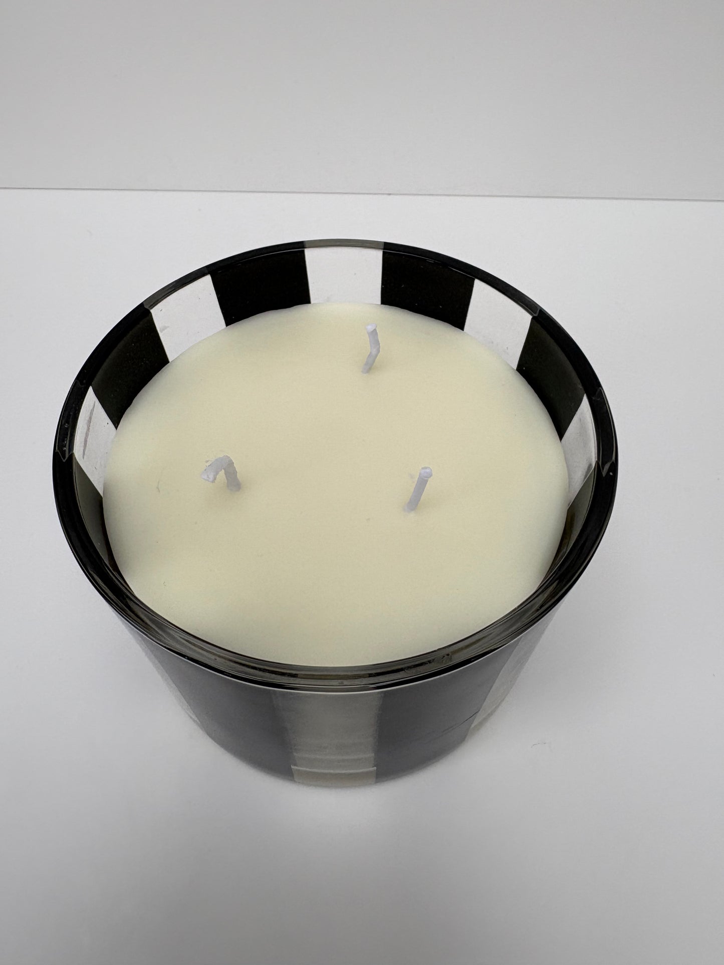 Black Striped Candle