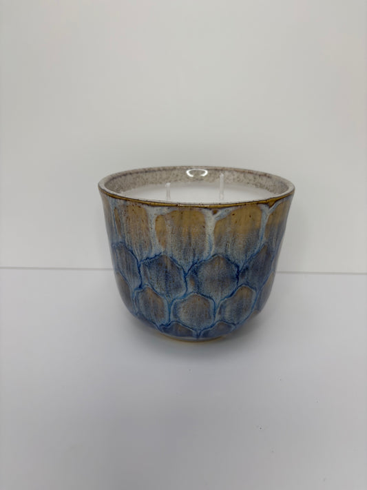 Blue Ceramic Candle Pot