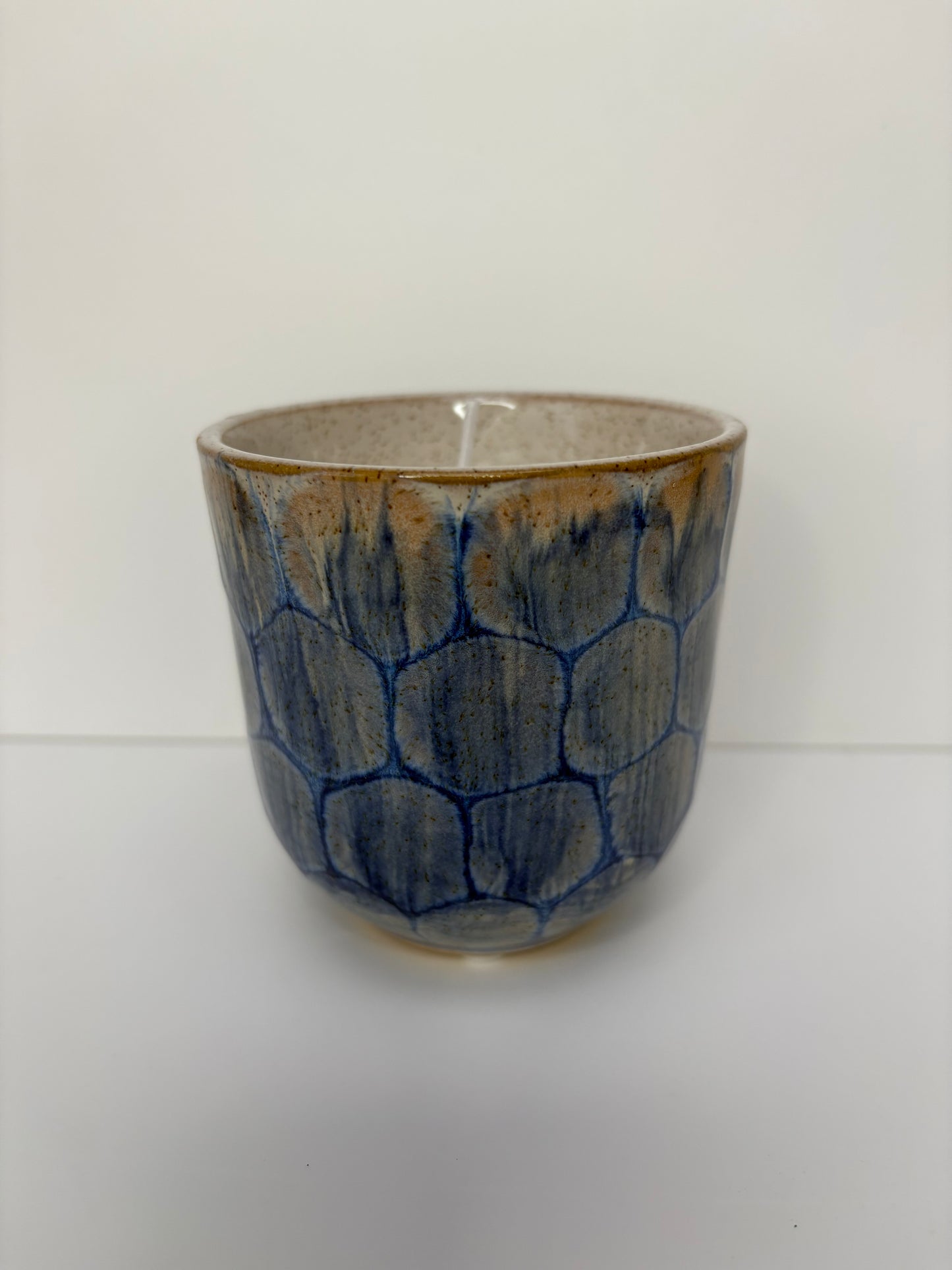 Blue Ceramic Candle Pot