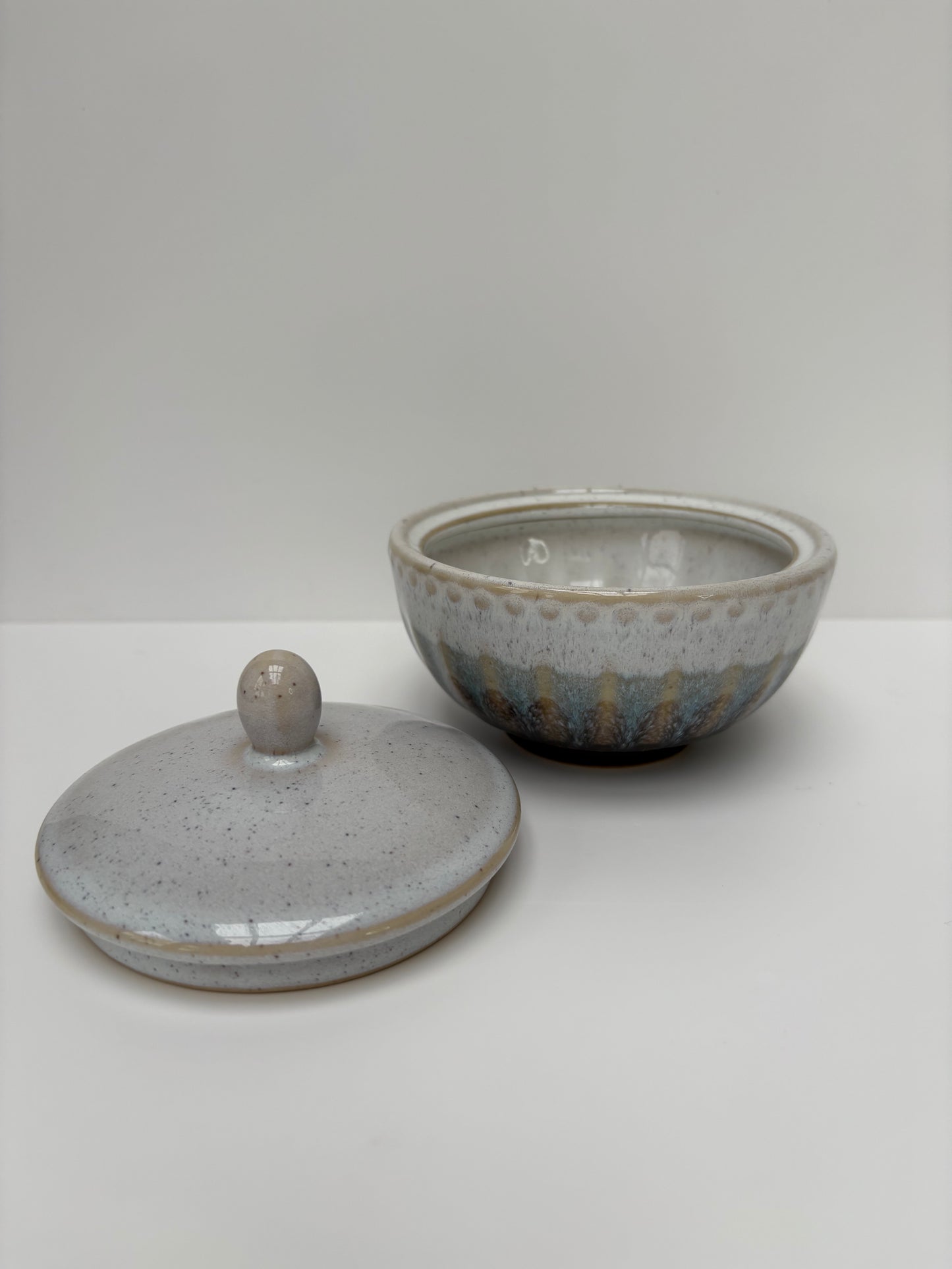 Glazed Milk & Sugar Bowl Set