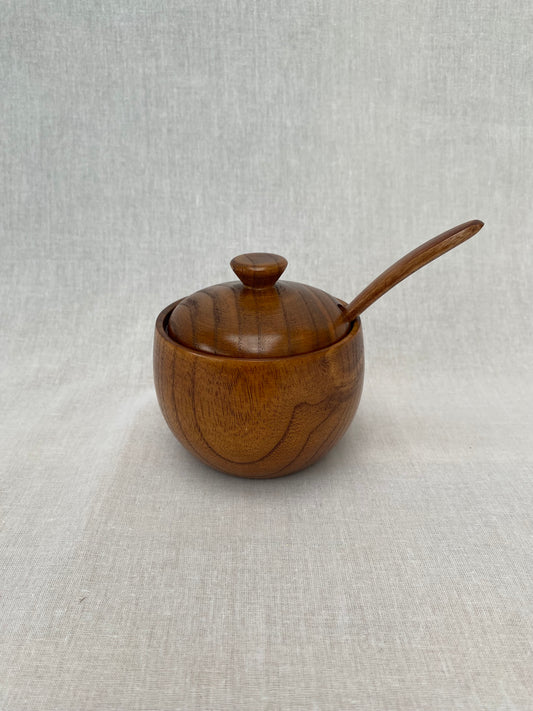 Wooden Pot With Spoon