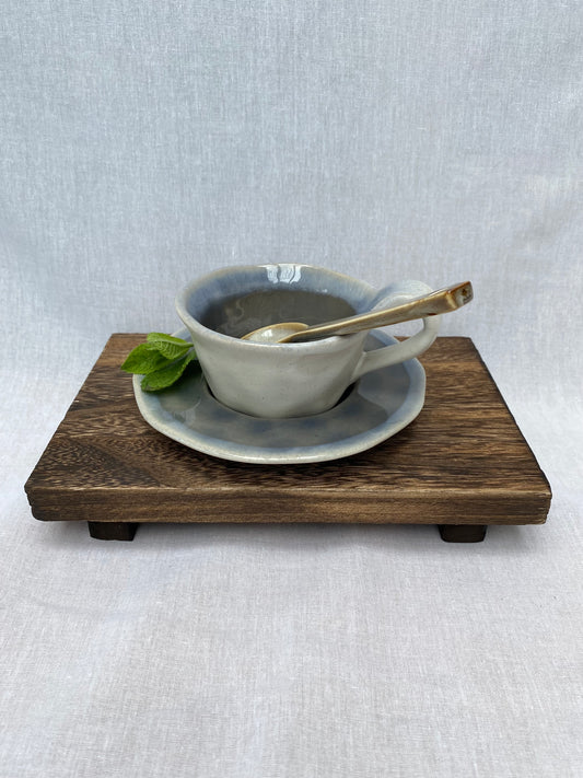 Glazed Cup and Saucer