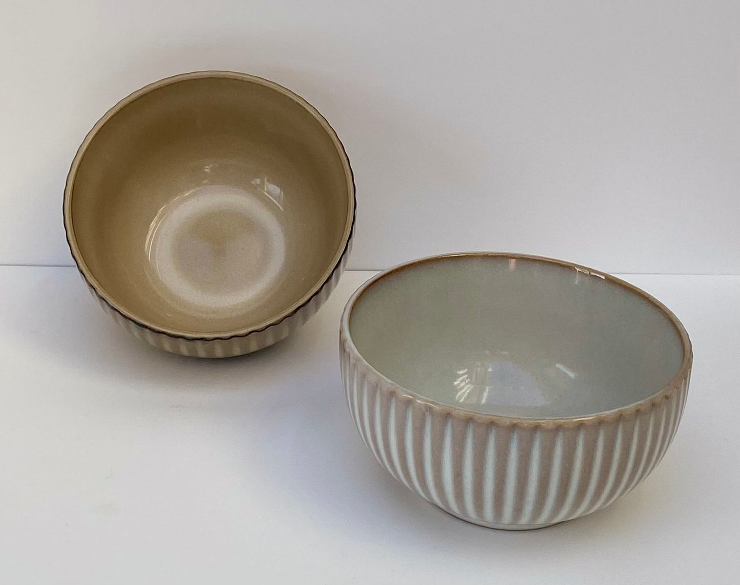 Glazed Striped Bowls