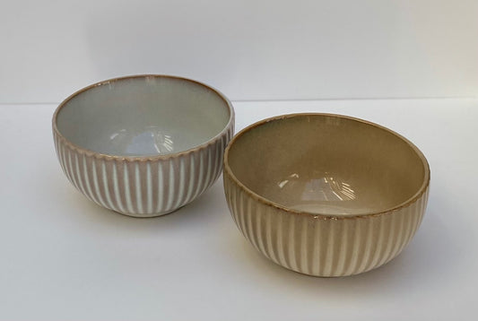 Glazed Striped Bowls