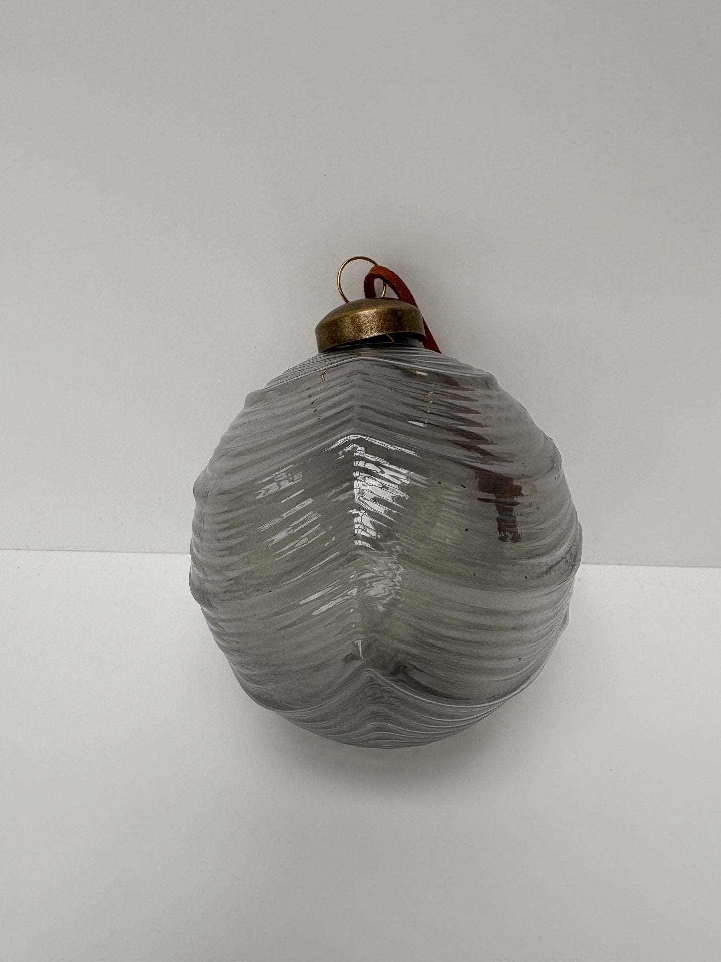 Opaque Glass Bauble Grey