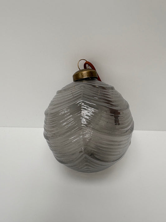 Opaque Glass Bauble Grey