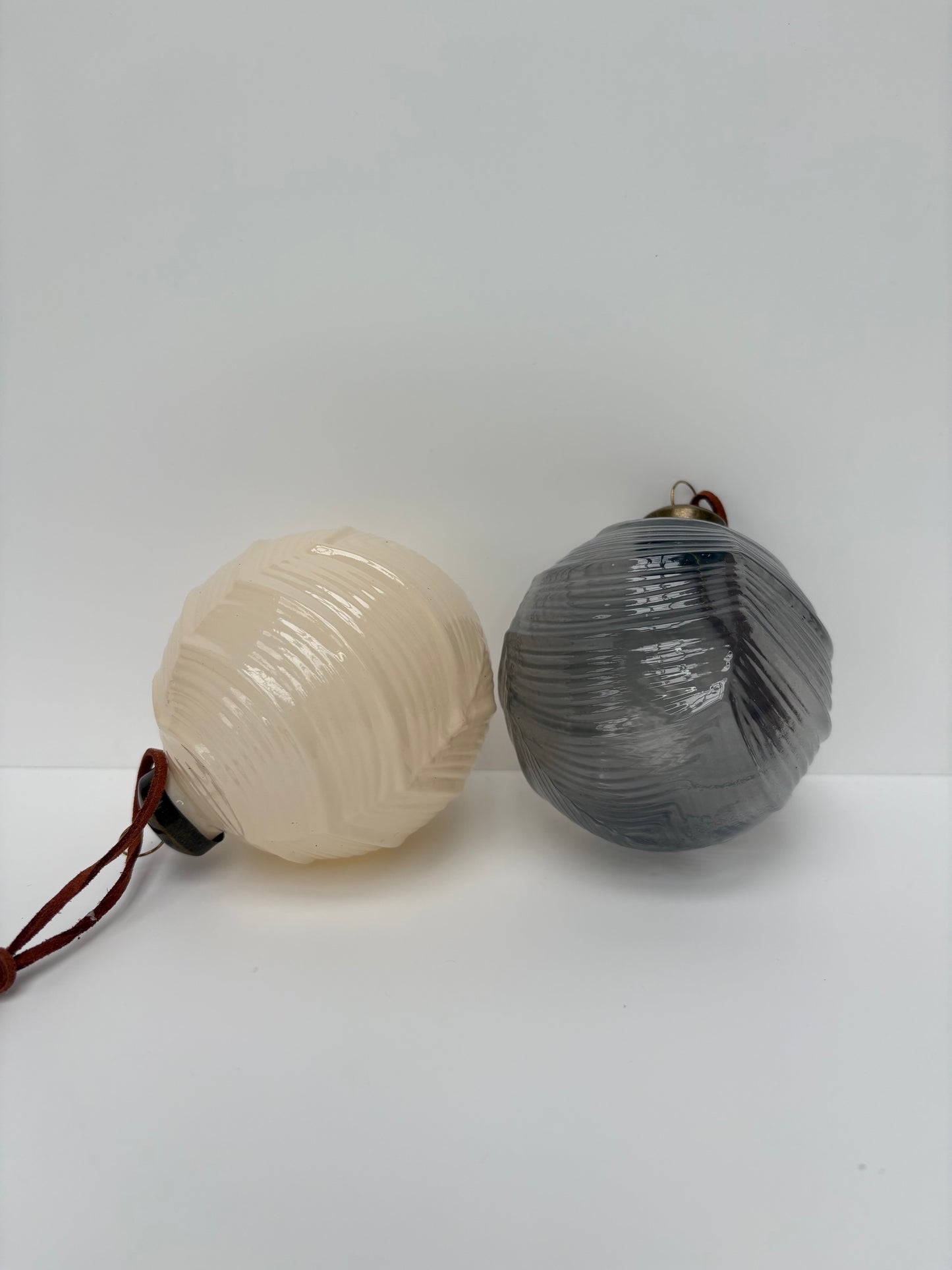 Opaque Glass Bauble Grey