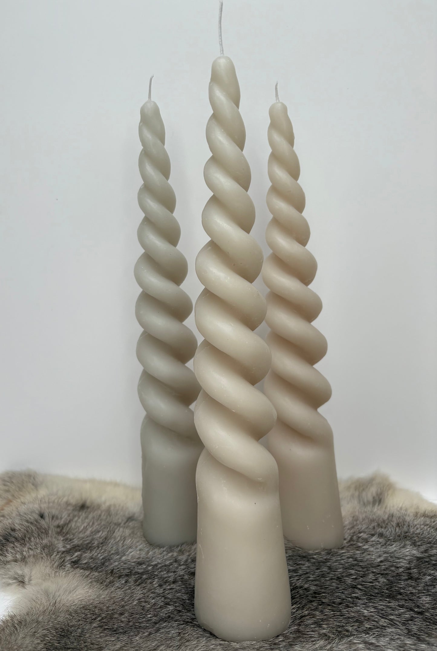 Twisted Candle Greige