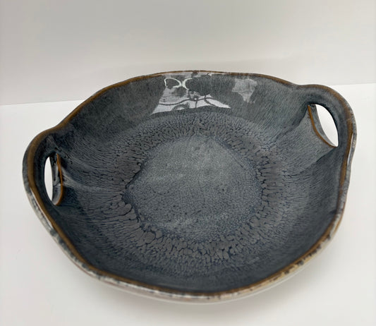 Blue Bowl With Handles