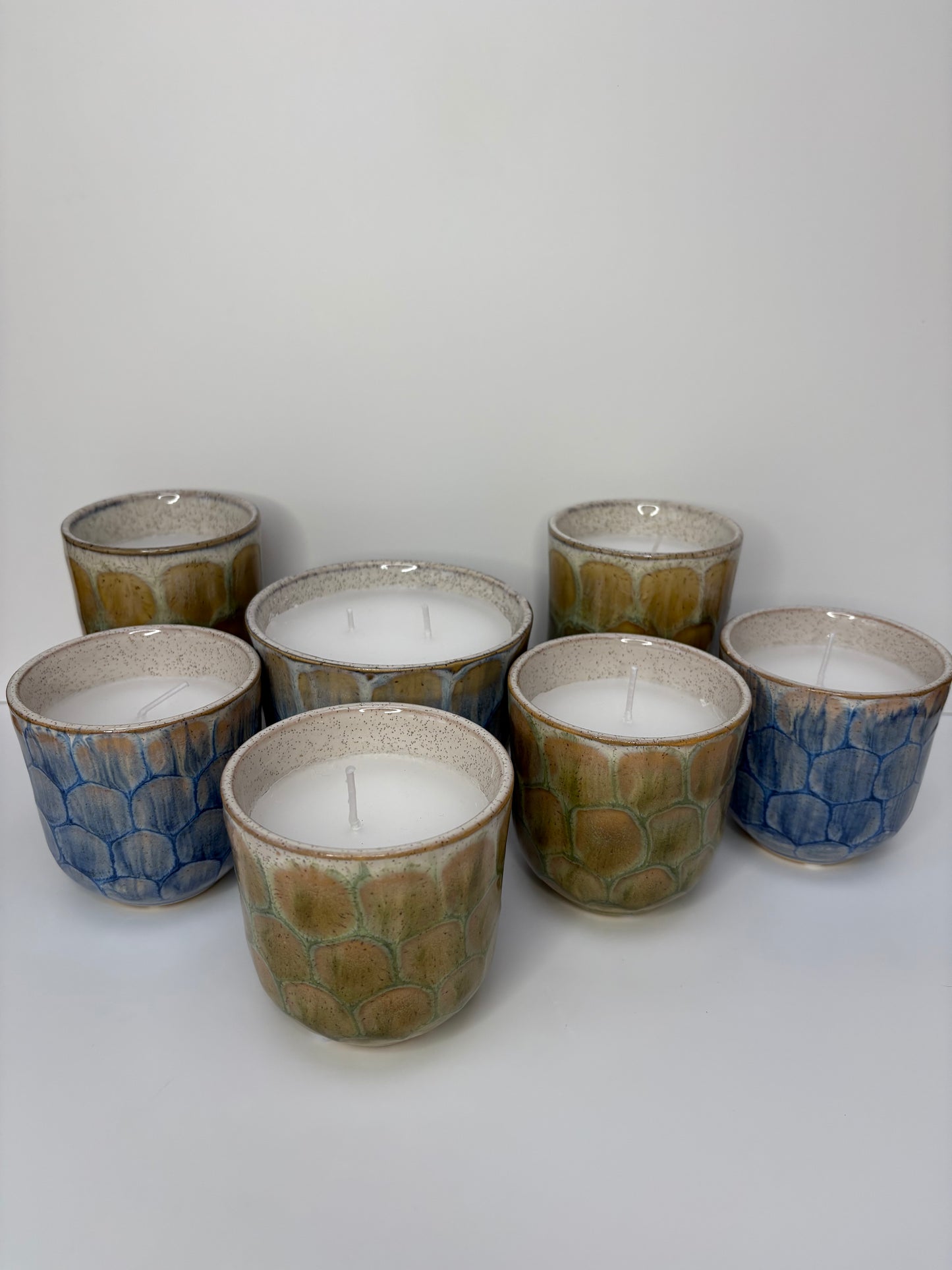 Blue Ceramic Candle Pot